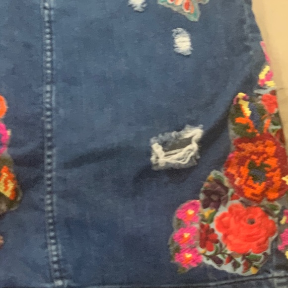 Anthropologie Gardener’s Denim Embellished Skirt Cecilia Prada P/S - Picture 7 of 14